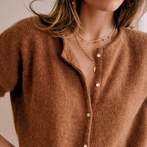 Sezane Gaspard Cardigan in Camel (M)